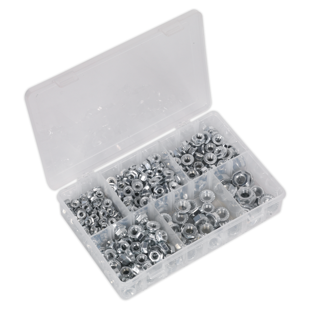 flange-nut-assortment-390pc-m5-m12-serrated-metric-huttie