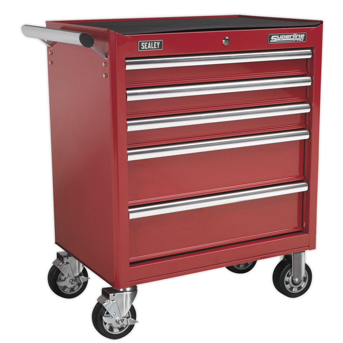 Rollcab 5 Drawer With Ball Bearing Slides Red Huttie