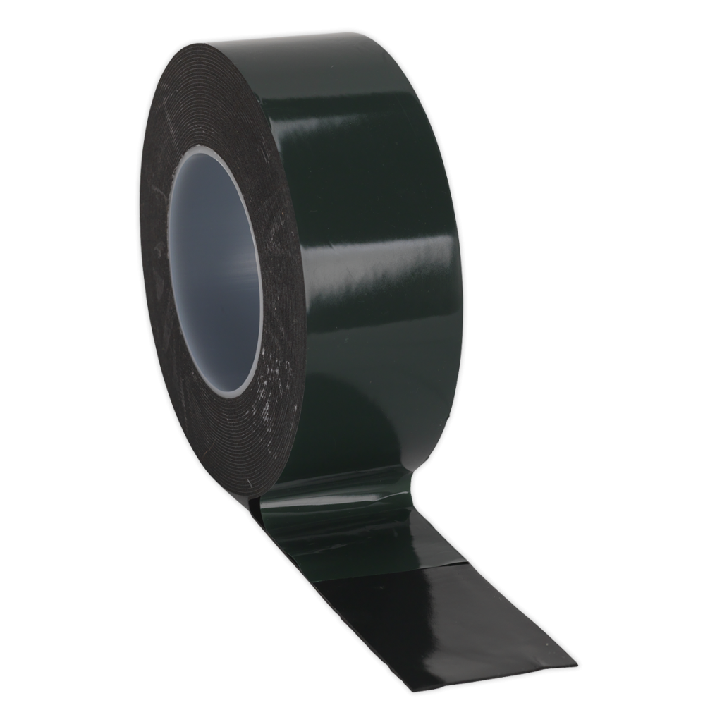 Double Sided Adhesive Foam Tape 50mm X 10m Green Backing Huttie